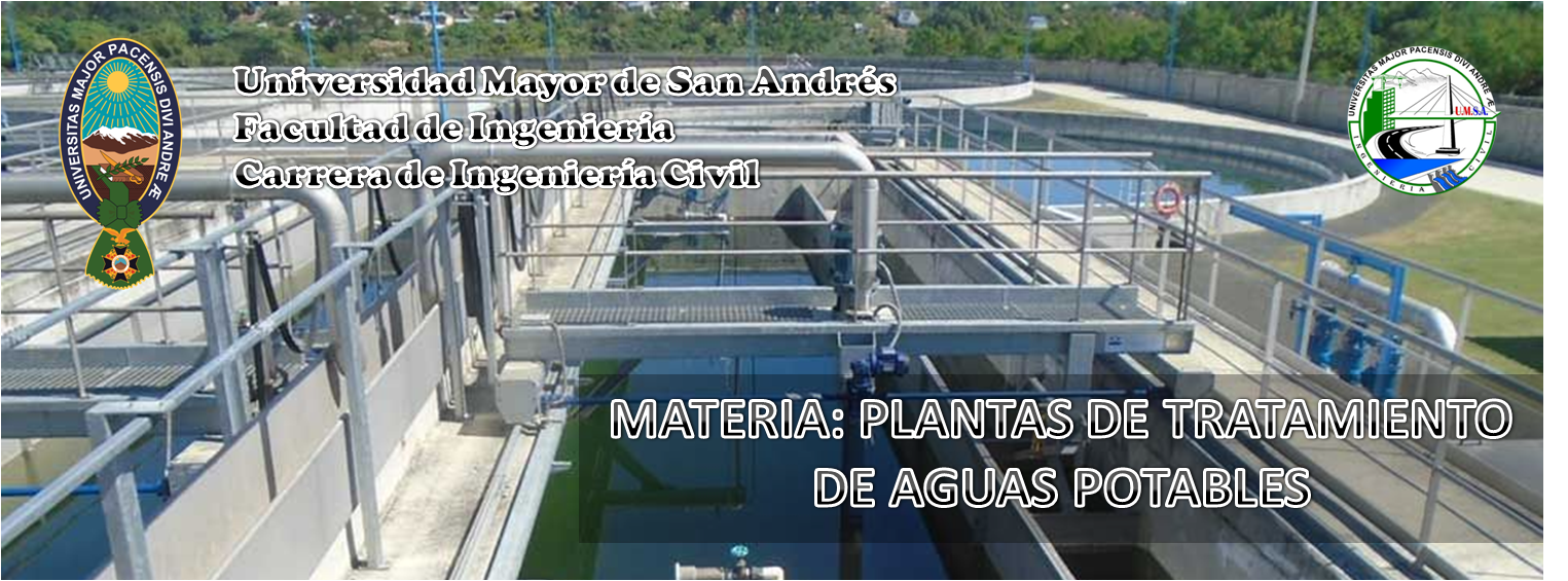 PLANTAS DE TRATAMIENTO DE AGUAS POTABLES
